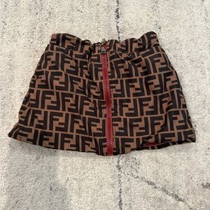 Authentic Fendi Reversible Logo Girls Kids Skirt 3